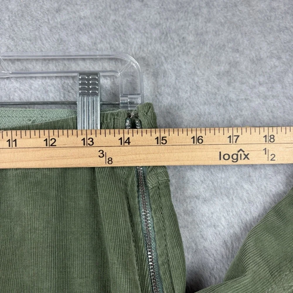 We The Free People Pants Women's 28 Green‎ Pinwale Corduroy Bootcut Pull On Boho